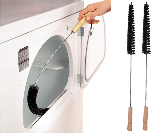 2 Pack Dryer Vent Cleaner Kit Clothes Dryer Lint Brush Vent Trap Cleaner Home Essentials Long Flexible Refrigerator Coil Brush Vacuum Brush by Sold_By_Cheapnwork