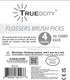 Trueocity Dental Flossers - 4 Pack with Travel Case (200 Total Count), Mint Flavored, Easy Grip, Prevents Tooth Decay