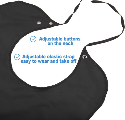 JNIAP Caution Messy Eater Adult Bibs With Crumb Catcher Gag Pranks Bib Gift Adjustable Dining Clothing Protectors