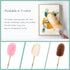 Lambswool Duster 14'' Length, Solid Wooden Handle for Cleaning Ceiling Fans, Window Blinds, Natural Feather Duster, Pink