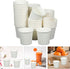 ZUNOXAZ 1.7Oz (50Ml) 100pcs Disposable White Paper Mouthwash Cups Small Bathroom Drinking Cups for Coffee Juice