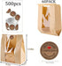 PEOKPIPLE 60 Pack 13.8x3.5x8.2 Inch 500 Packaging Sourdough Bread Bags with Tin Tie Lock - Paper Bread Bags