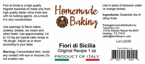 Premium Authentic Fiori di Sicilia Product of Italy 100% Essential Oil of Citrus Fruits 1 oz