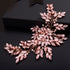 Pink Rhinestones Pearls Crystals Large Headband Hair Vine Handmade Bridal Flower Headband Wedding Hair Accessories for Brides Hair Pieces Rose Gold Flower Girl Headpieces for Women