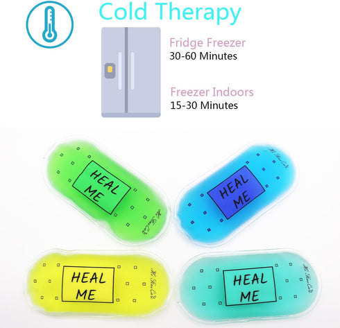 Small Gel Ice Packs for Injuries, Reusable Flexible Mini Ice Pack Cold Compress for Pain Relief, Bulk (4pcs)