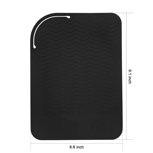 Silicone Heat Resistant Travel Mat, Anti-Heat Pad for Hair Straighteners, Curling Irons, Hot Styling Tools