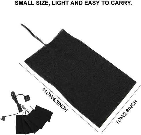 Electric Heating Pad, 5V Electric Cloth Heater, USB Electric Film Heater Pads Heating , Washable Cushion Clothing Fever Tablets for Neck, Back, Abdomen, Lumbar Heating