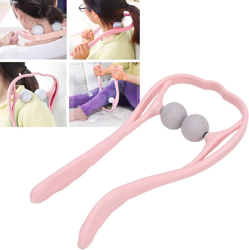 Portable U Shaped Shiatsu Neck Massager - Deep Tissue Relief in Pink