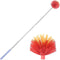 Cobweb Duster with Extension Pole, 59" Adjustable Stainless Steel Pole for High Ceilings and Home Cleaning