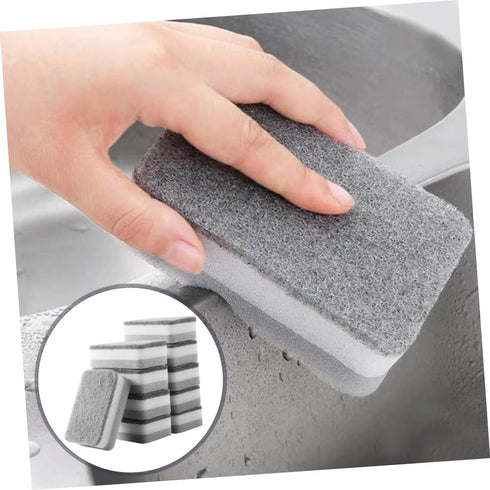10pcs Non Scratch Sponge Scouring Pad, Kitchen Scrub Brush for Oven Cleaning, Dishwashing Pad for Home Use