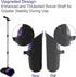 Upright Broom and Dustpan Set, 50-in Long Handle Self Cleaning for Home, Kitchen, Office Floors