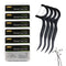 Permotary 6 Packs Bamboo Charcoal Dental Floss Picks, Ultra-fine Portable Oral Care Flossers with Travel Cases