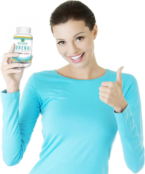 Best Earth Naturals Adrenal Support for Adults - 30 Day Supply with Holy Basil, B Vitamins, Ashwagandha