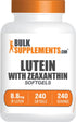 BulkSupplements.com Lutein with Zeaxanthin Softgels - Eye Vitamins, Gluten Free, 240 Softgels, 1 Softgel per Serving