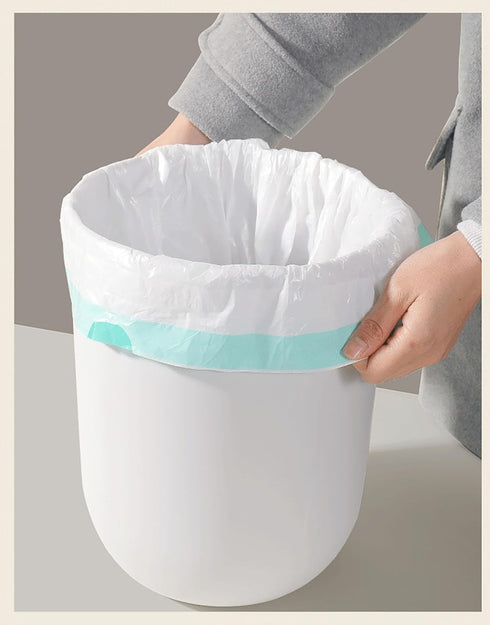 4 Gallon Small Trash Bags - 45 Count Thickened Drawstring Faint Scented White Mini Garbage Bags