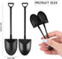 Pluzmecalm 20 Pcs Mini Shovel Shape Spoons Black Shovels Spoons for Ice Cream, Cake, Yogurt, Halloween, Christmas Party
