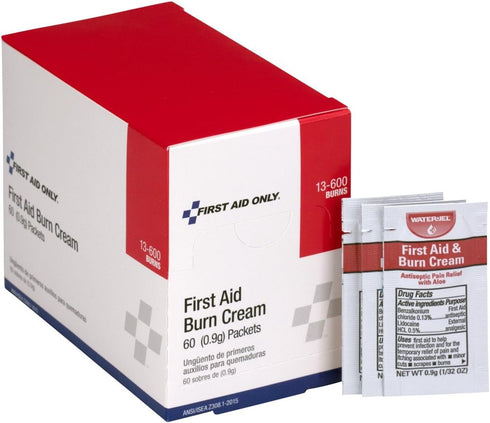 Pac-Kit 13-600 First Aid/Burn Cream, 0.9 gm Packet, Box of 60
