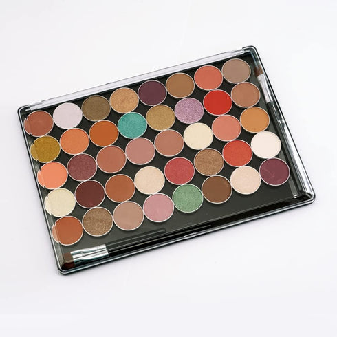 XL Large Empty Magnetic Makeup Eyeshadow Palette - Clear Cover with 20pcs Adhesive Stickers for DIY