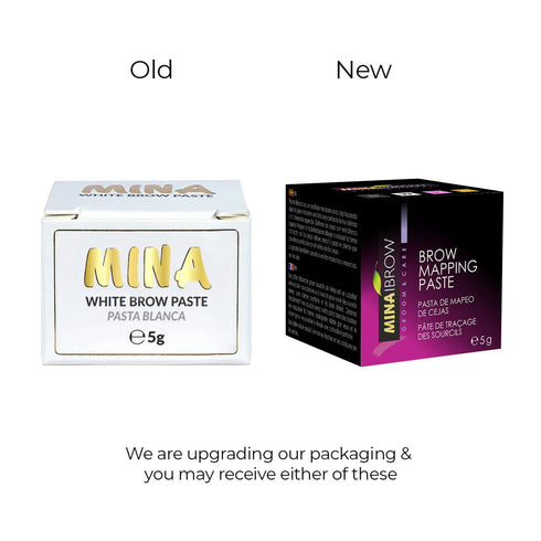 MINA White Mapping Brow Paste 5g, Draw or Sketch the Right Shape of the Eyebrow, Brow Mapping String, Eyebrow Contour