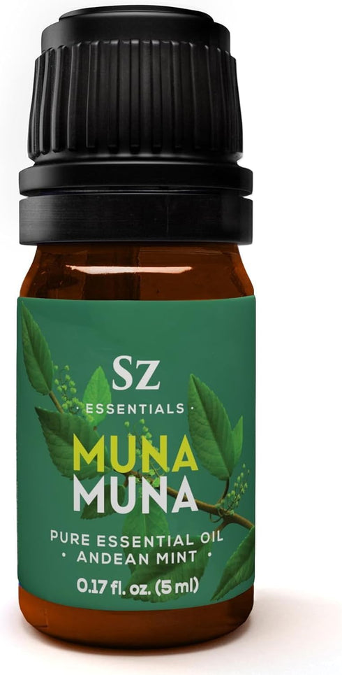 Muna Muna Andean Mint Essential Oil, 100% Pure, 0.17oz (5ml), Rich Minty Scent, Therapeutic Grade