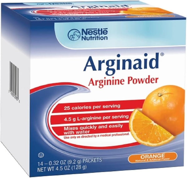 Arginine Supplement Arginaid Orange, .32 oz Individual Packet Powder (BX of 14)
