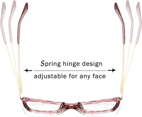 FEISEDY Crystal Cat Eye Glasses Frame, Blue Light Blocking Computer Eyewear B2500