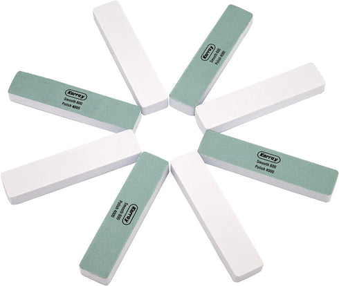 Nail File and Buffer Block, 600/4000 Grit Pack of 8 for Natural Nails Shine Polishers
