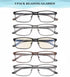EYECEDAR 5-Pack Reading Glasses for Men, Metal Frame Spring Hinges with Computer Readers, 2.50