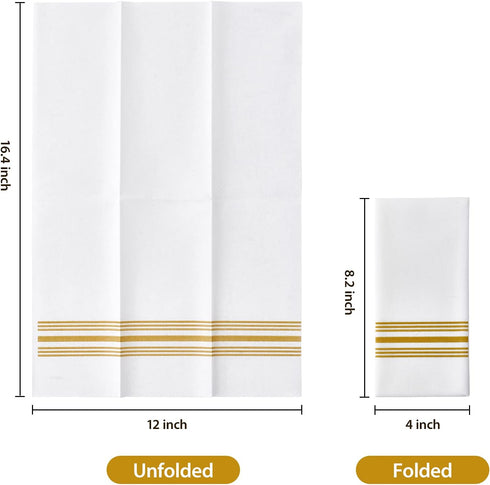 Vplus 150 PACK Guest Towels, Disposable Bathroom Napkins, Soft and Absorbent Paper Hand Towels for Dinners, Parties