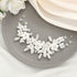 Unicra Flower Silver Bride Wedding Hair Vine Leaf Bridal Hair Piece Rhinestone Headband for Women and Girls