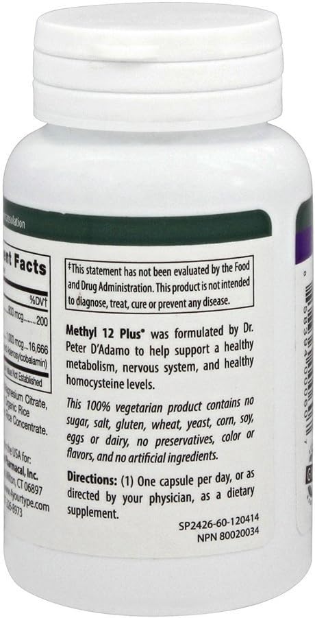 D'Adamo Personalized Nutrition Methyl 12 Plus, 60 Count