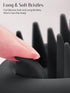 HEETA Scalp Massager Hair Growth Scrubber, Soft Bristles, Silicone Design, Exfoliator for Dandruff & Relaxation, Black