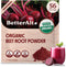 Organic Beet Root Powder, USDA Certified Nitric Oxide Supplement, Beet Juice Powder Superfood, 56 Servings, 8 oz