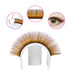 Volume Eyelash Extensions 0.07 C Curl, Faux Mink Self Blooming Colored Lash Extensions, 8-14mm (Blond 0.07-C)