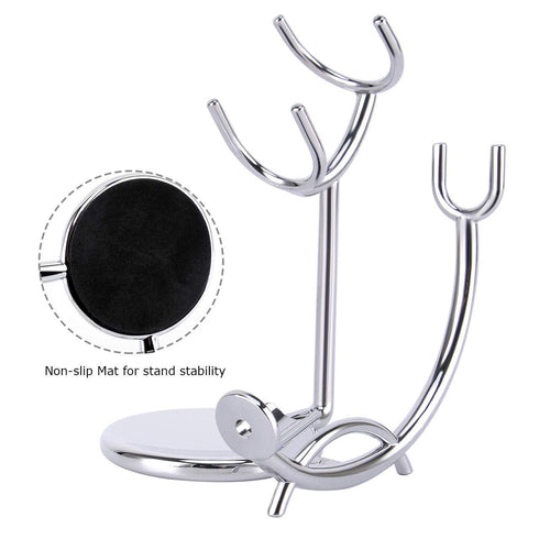 SANWA Grooming Shaving Kit for Men - Razor and Brush Stand with Stainless Steel Shaving Soap Bowl
