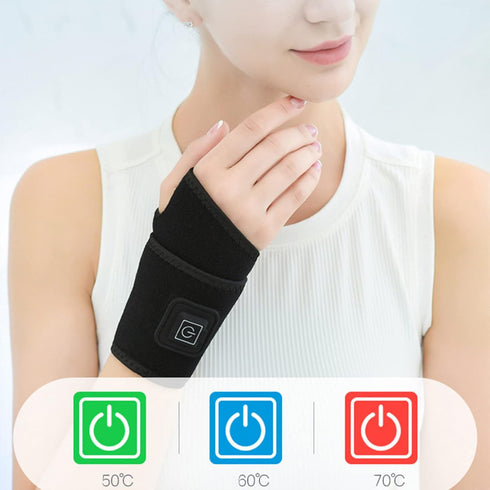 USB Heated Hand Wrist Brace Strap, Support Brace for Carpal Tunnel, Arthritis Pain Relief