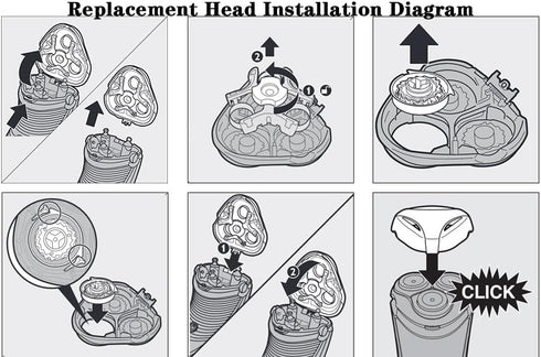 New Upgrade Sh60 Replacement Head, Compatible with Philips Norelco 6000 Series Shaver Replacement Blades