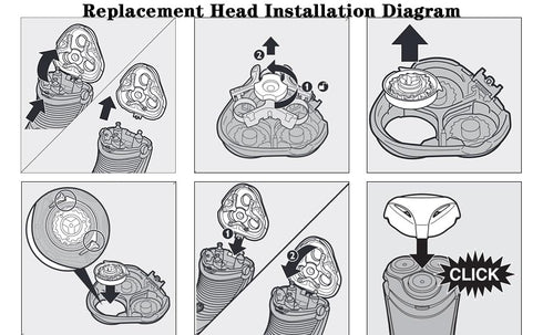 Rq11 Replacement Head for Philips Norelco Sensotouch, Compatible with Philips Shaver 1100 Series RQ11 Head
