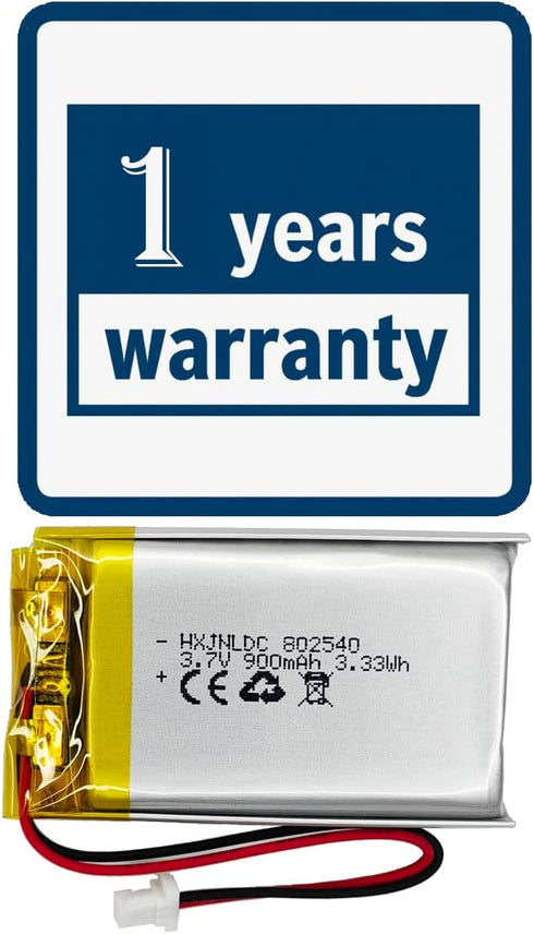 802540 3.7v 900mAh Lithium Battery for Sena 10S series, Sena 20s series, Sena 30K series, Bluetooth Headset Battery