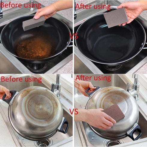 5 Pack Nano Carborundum Sponge, Kitchen Magic Scrub Brush Eraser for Removing Rust from Pots and Pans