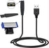 Razor Charger USB and Solo Replacement Heads, Compatible with Microtouch Solo Men's Shaver Electric Micro Trimmer