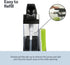 Casabella Sink Sider Solo Kitchen Soap Pump and Sponge Caddy - Black/Chrome 2-in-1 Design