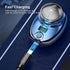 Mini Electric Razor with LED Display, Portable Electric Shaver, Easy One-Button Use for Home Travel (Gradient Blue)