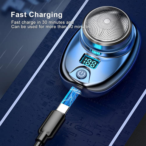 New Upgrade Mini Electric Razor, Portable USB Rechargeable Waterproof Shaver for Men