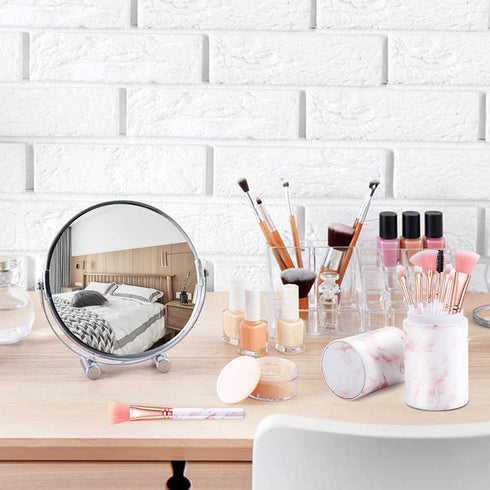 Makeup Brushes Set DUAIU - 16PCS Marble Makeup Brushes with Gift Box for Foundation, Eyeshadow, and Blush