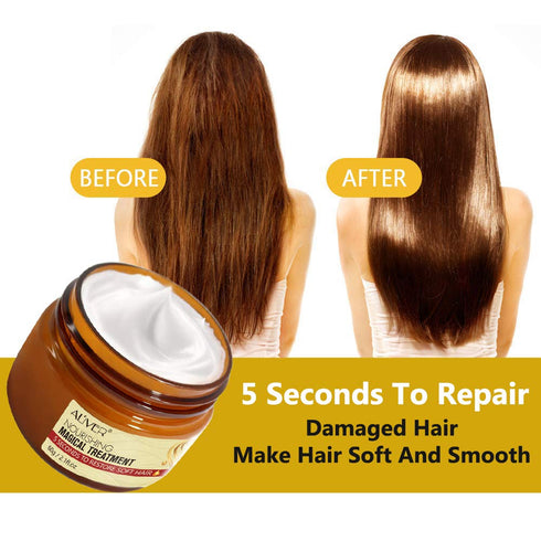 Magical Keratin Hair Treatment Mask, 2pcs Advanced Molecular Hair Roots Professtional Hair Conditioner, 5 Seconds to Restore Soft Hair, Deep Suitable for Dry & Damaged Hair-60ml