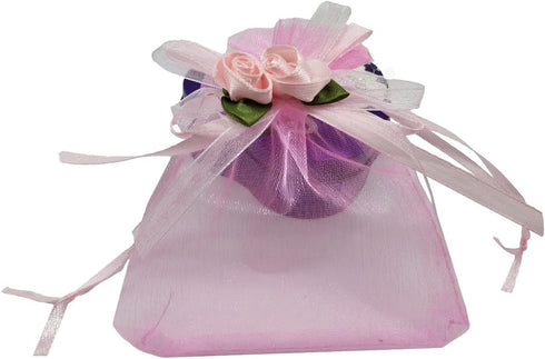 50pcs Sheer Organza Favor Bags (3.8x4.8'', Pink, Gift Bags for Wedding Samples Display)