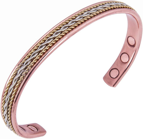 Elegant Design Magnetic Field Copper Bracelets, Unisex, Adjustable with Ultra Strength Magnets