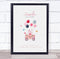 The Card Zoo New Baby Birth Details Christening Nursery Pink Bunny Keepsake Gift Print