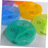SHOWERORO Compartment Rainbow Color Weekly Pill Box Organizer Portable Round Medicine Dispenser Case with Food-Grade PP